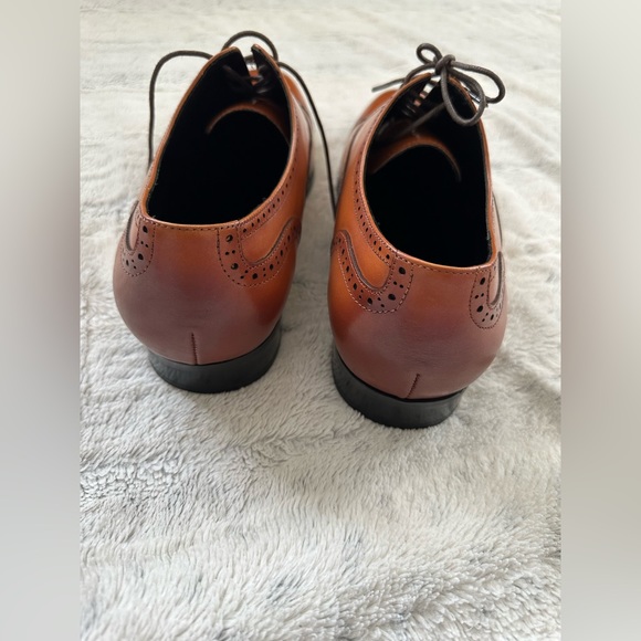 ALIPASINM Men's Wingtip Oxford Dress Shoes Lace Up Size 13 ,Brown Leather New - Picture 11 of 11